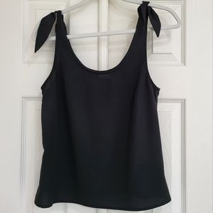 A New Day Women's Tie Strap Black Tank Top Size XS